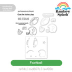 Rainbow Splash Stamps Dies and Stencil Football rs28set