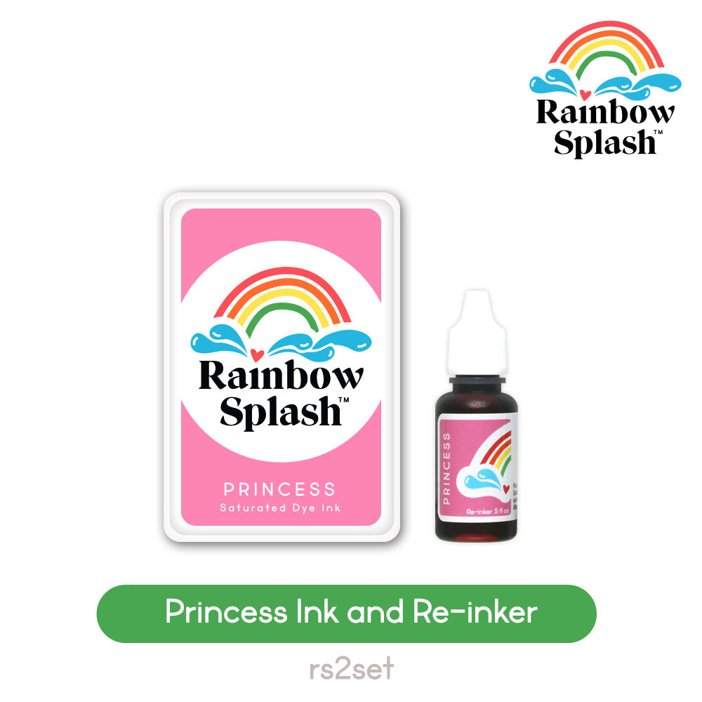 Rainbow Splash Ink Pad And Re-Inker Set Princess