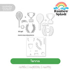 Rainbow Splash Stamps Dies and Stencil Tennis rs30set