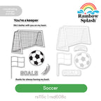 Rainbow Splash Stamps and Dies Soccer rs40set