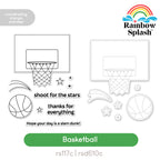 Rainbow Splash Stamps and Dies Basketball rs42set