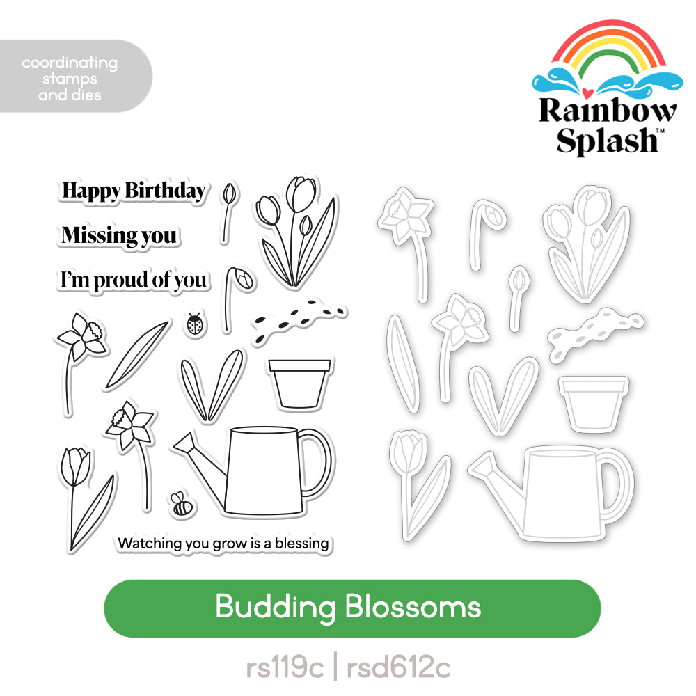 Rainbow Splash And Dies Budding Blossoms rs43set Beautiful Moments