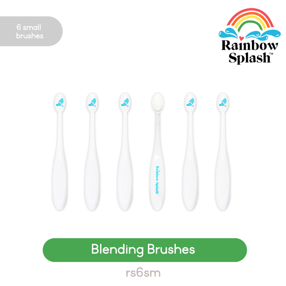 Rainbow Splash Small Blending Brushes Pack of 6 rs6sm Splendor