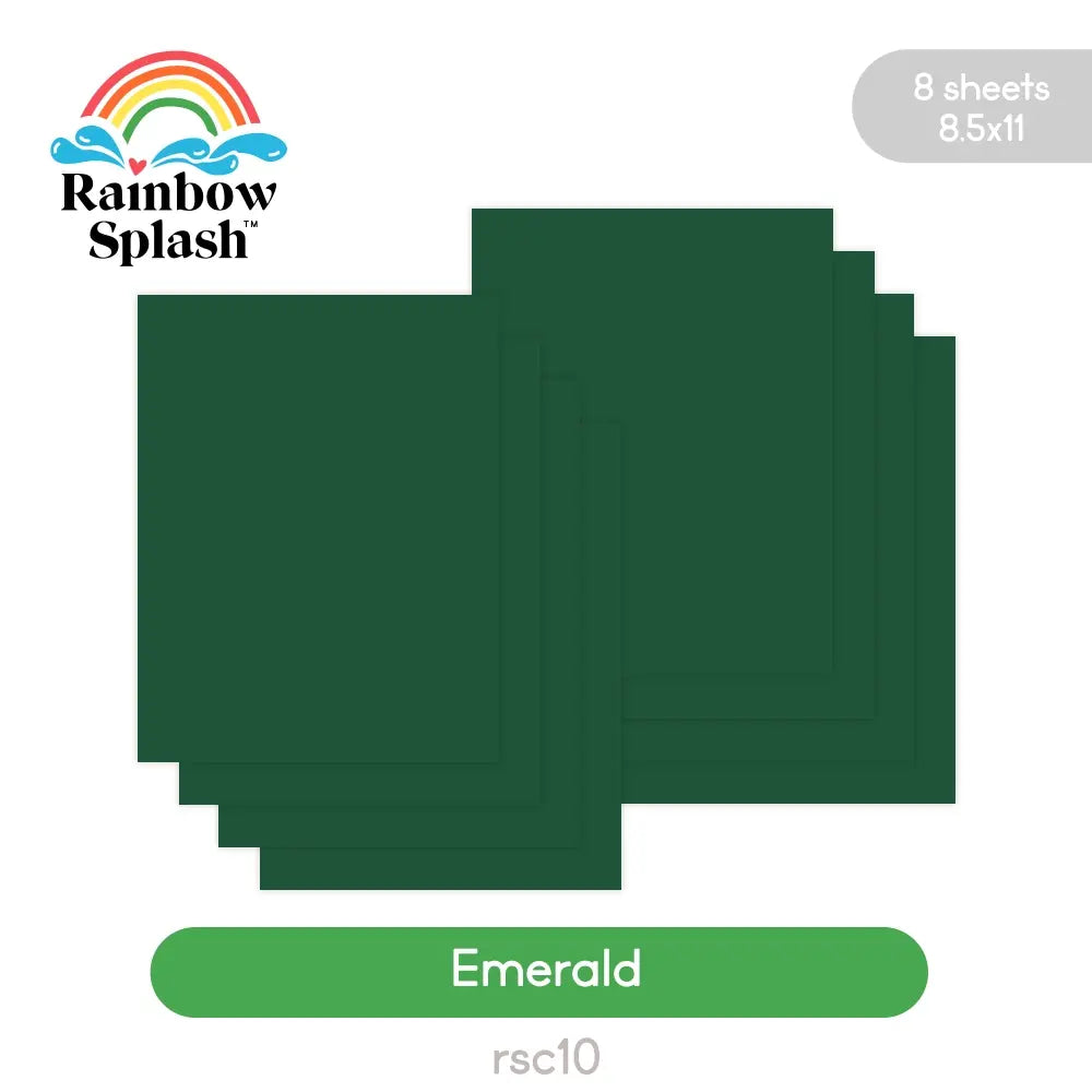 Rainbow Splash Cardstock Emerald rsc10