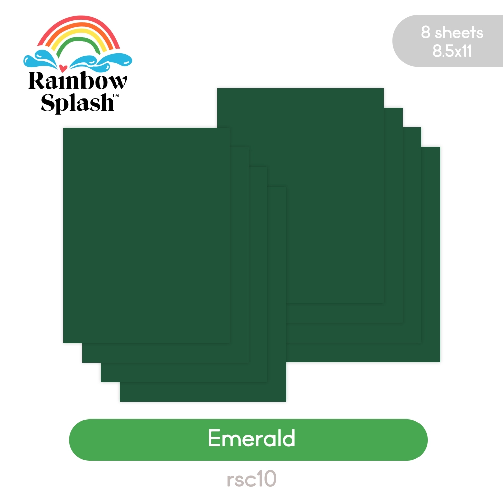 Rainbow Splash Cardstock Emerald rsc10