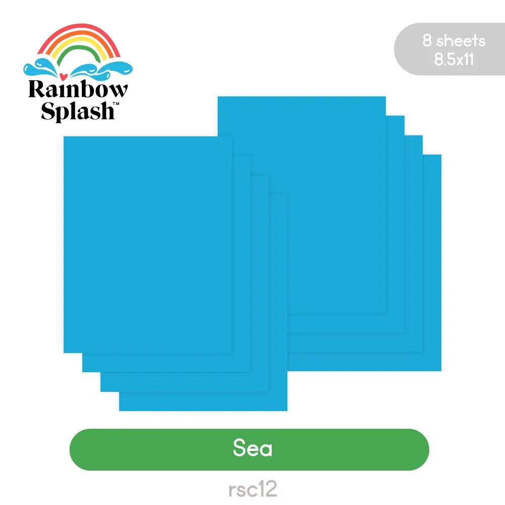 Rainbow Splash Cardstock Sea rsc12