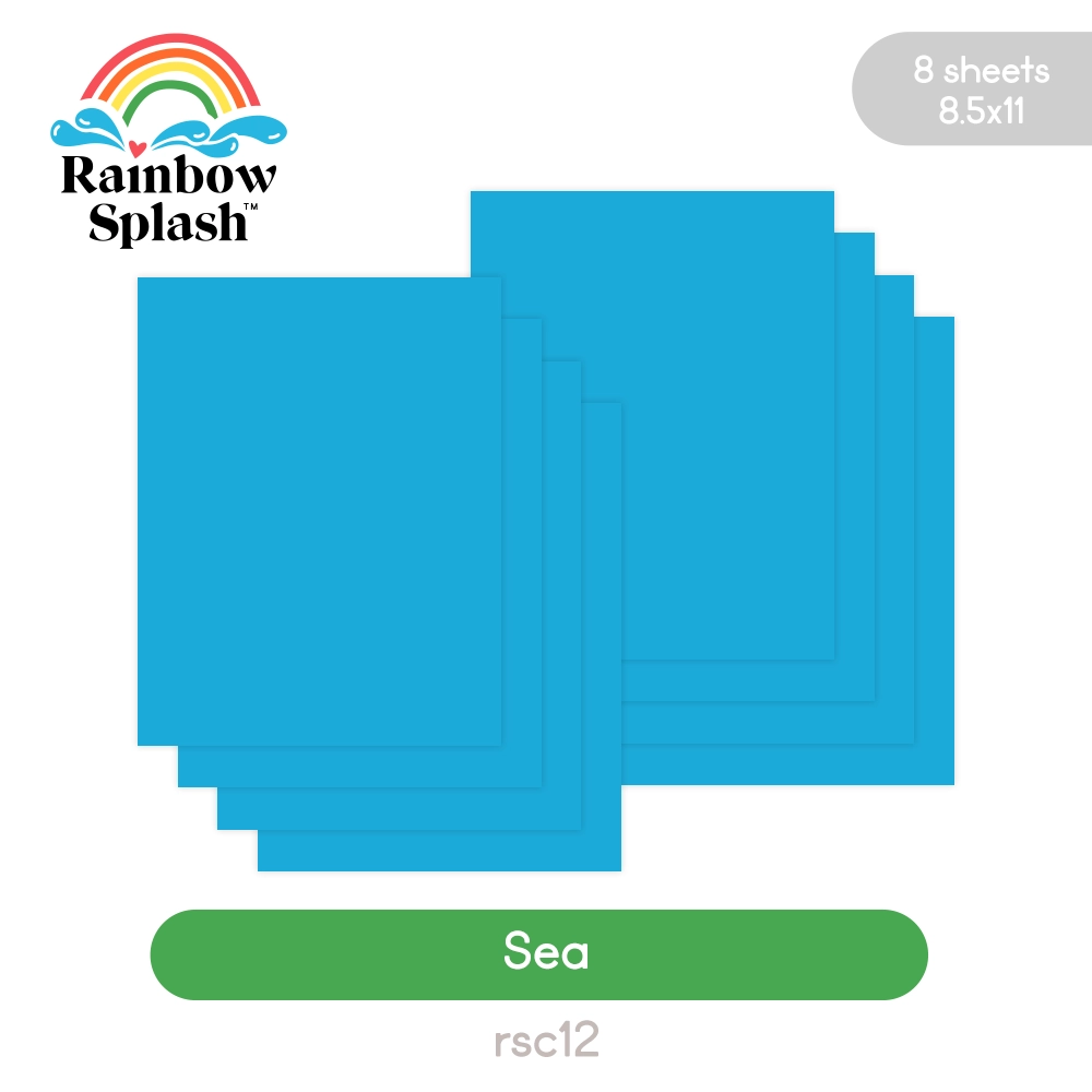 Rainbow Splash Cardstock Sea rsc12