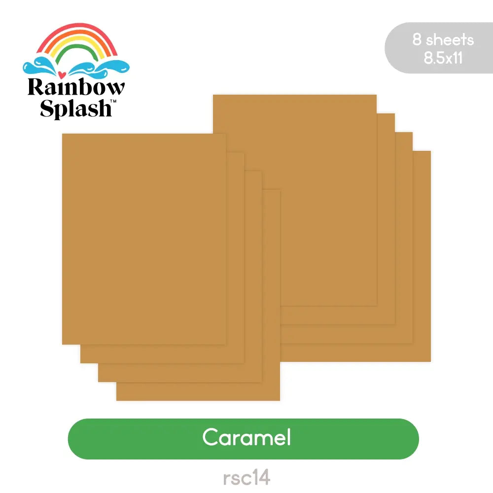 Rainbow Splash Cardstock Caramel rsc14