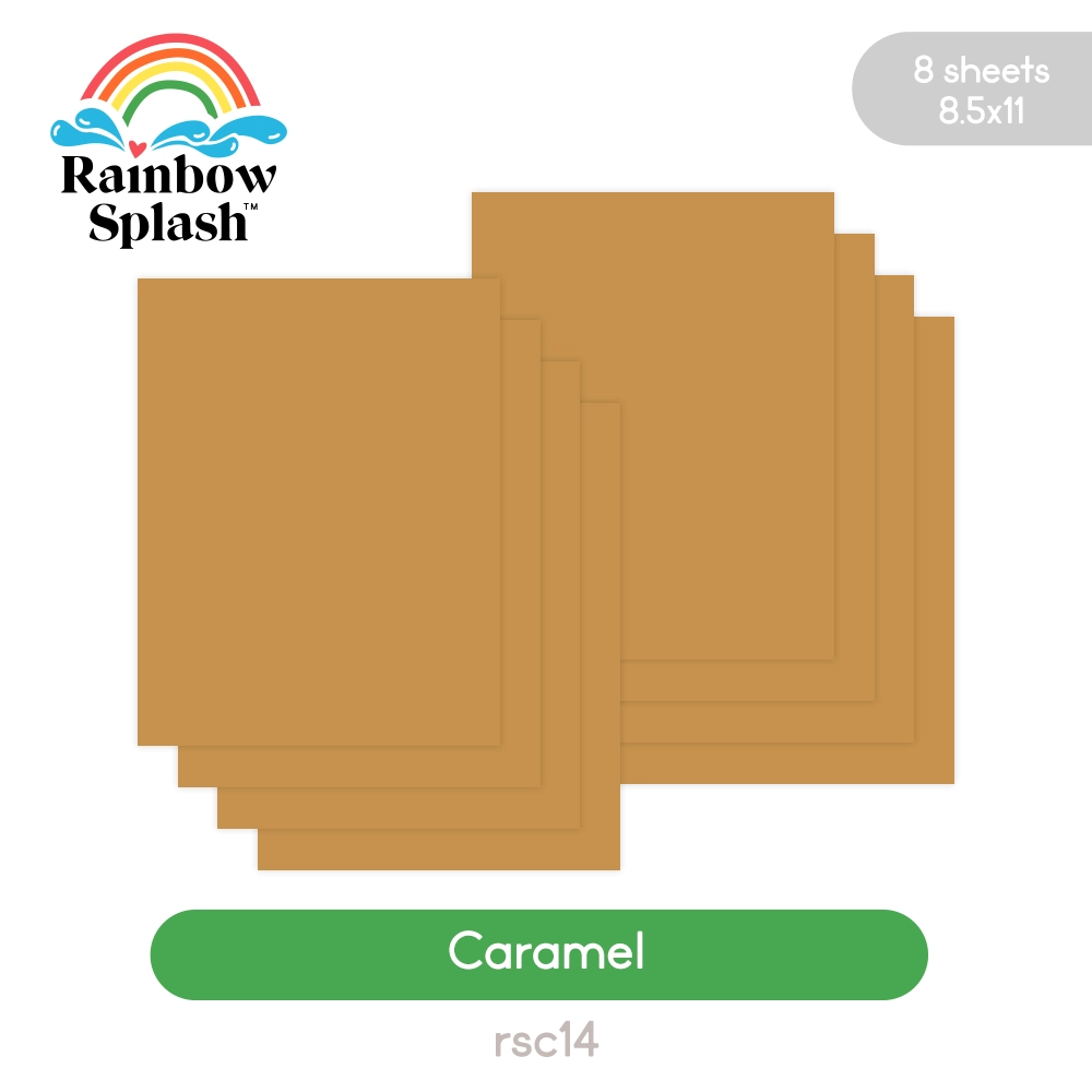 Rainbow Splash Cardstock Caramel rsc14