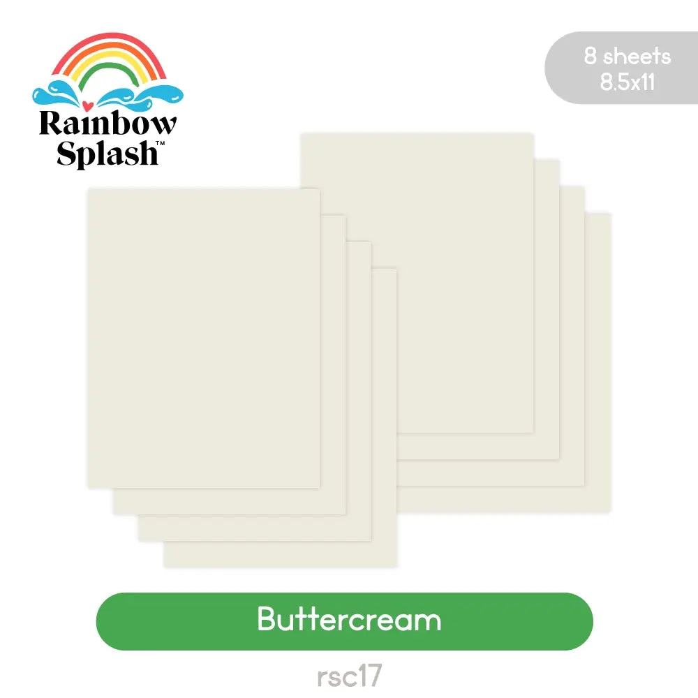 Rainbow Splash Cardstock Buttercream rsc17