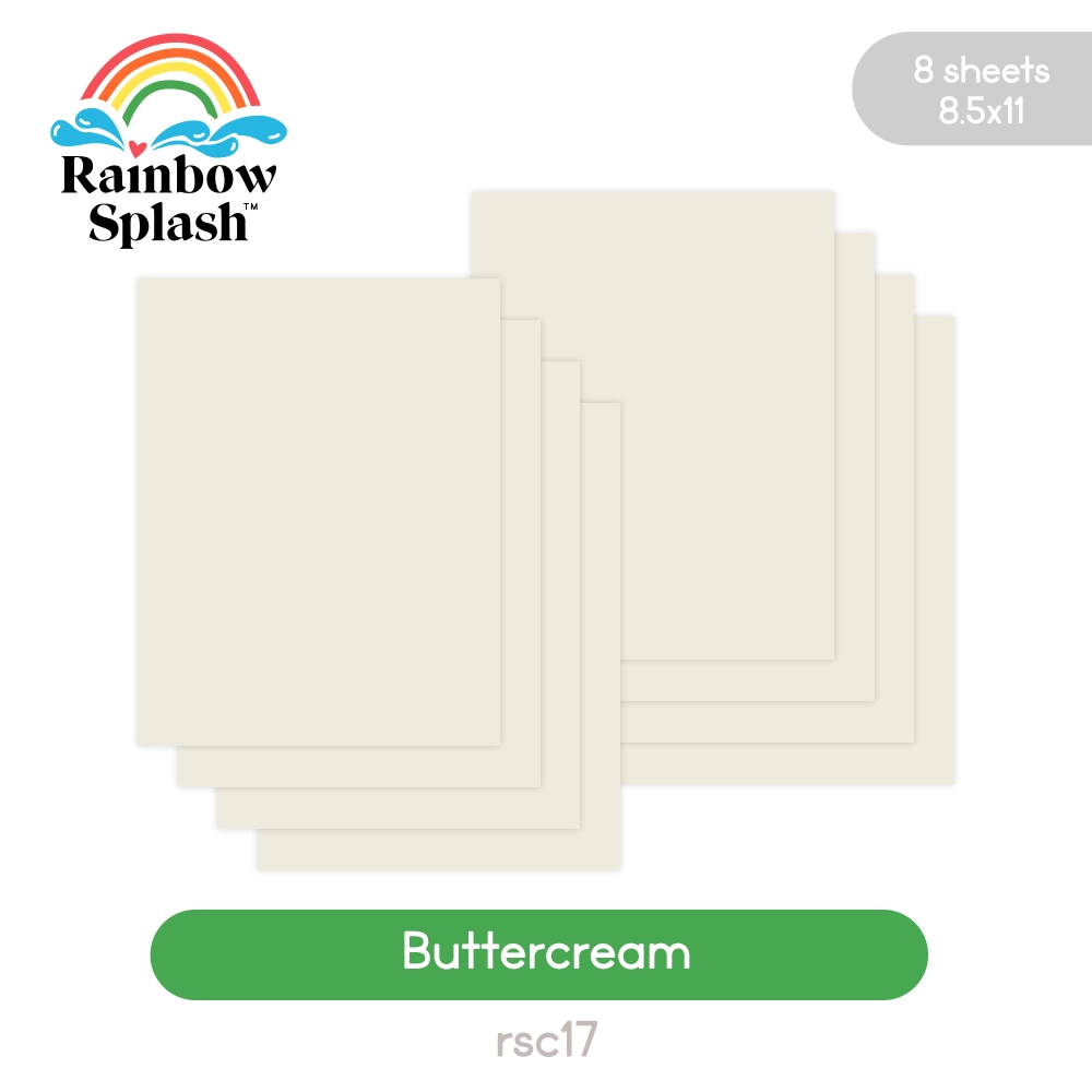 Rainbow Splash Cardstock Buttercream rsc17