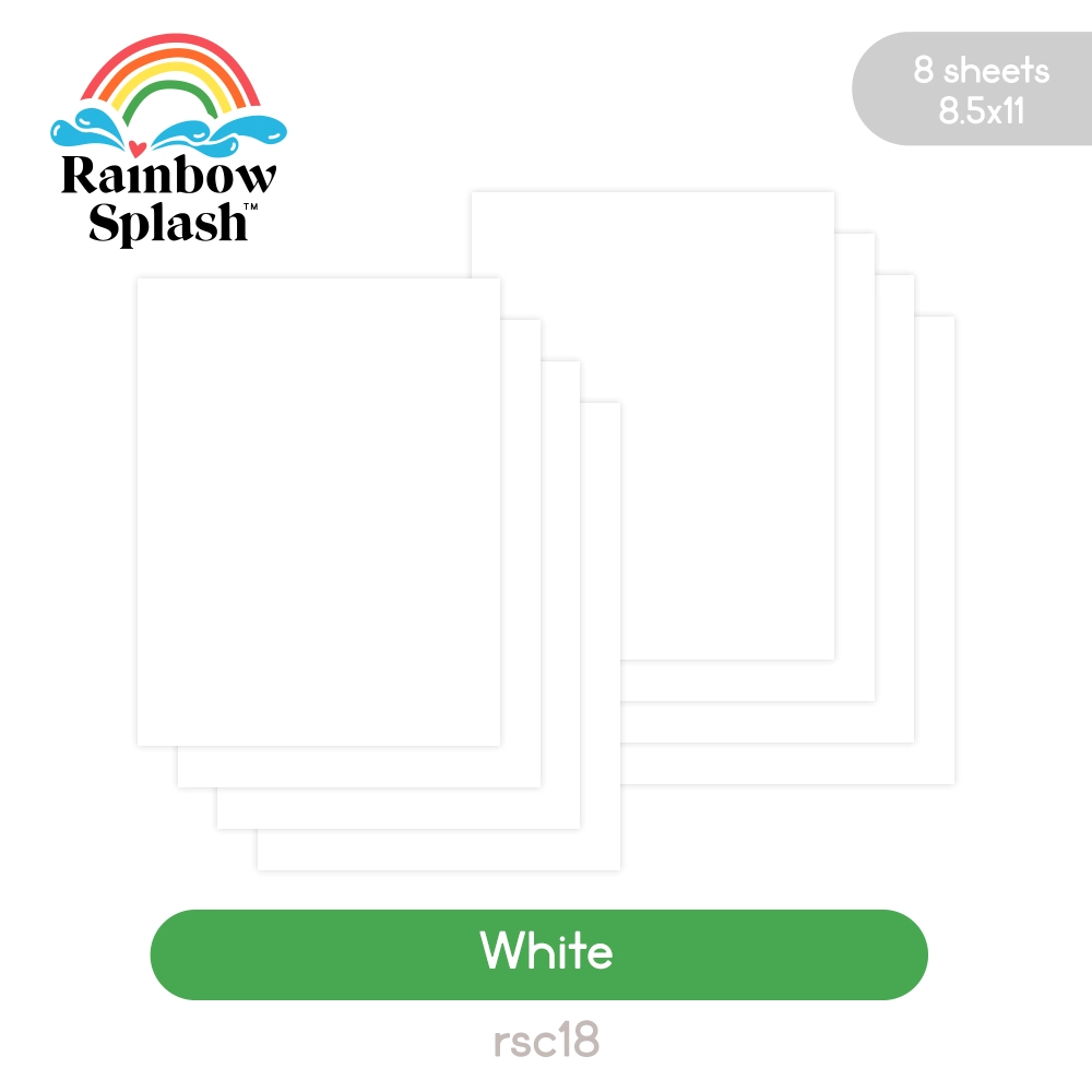 Rainbow Splash Cardstock White rsc18