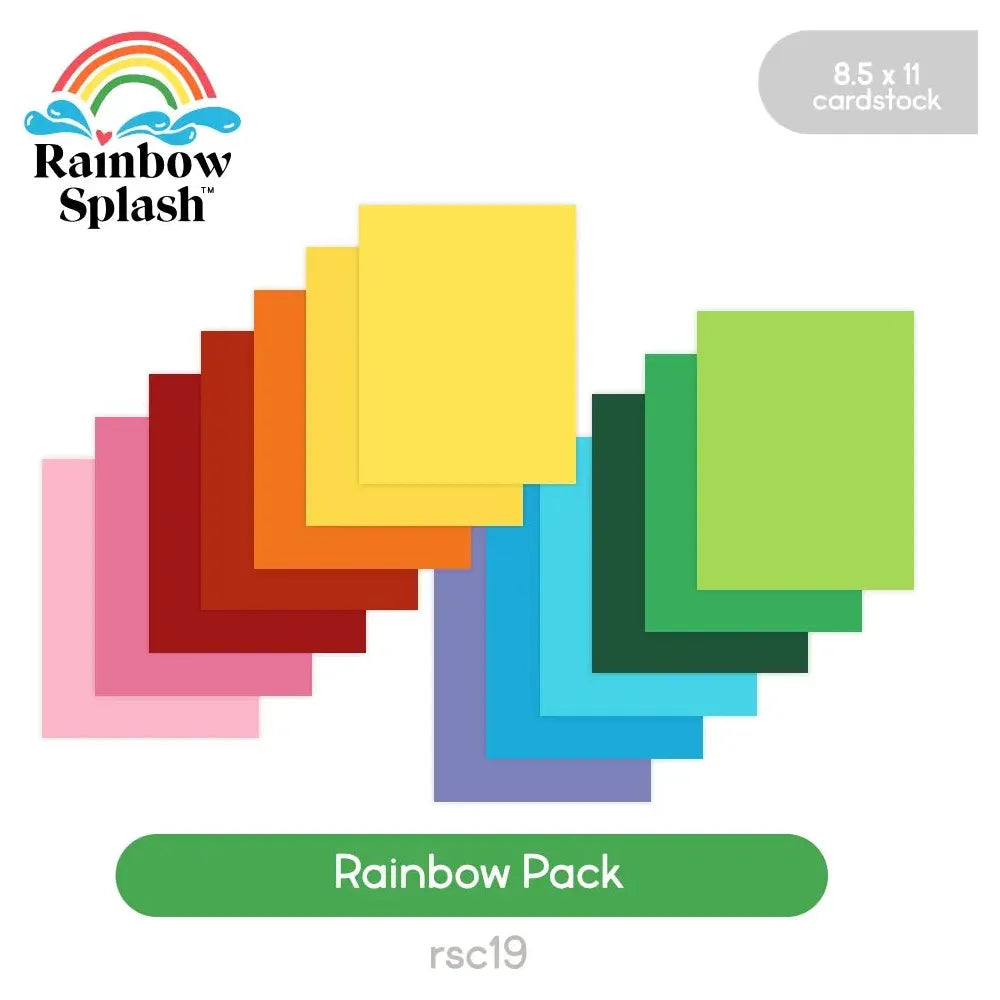 Rainbow Splash Cardstock Rainbow Pack rsc19