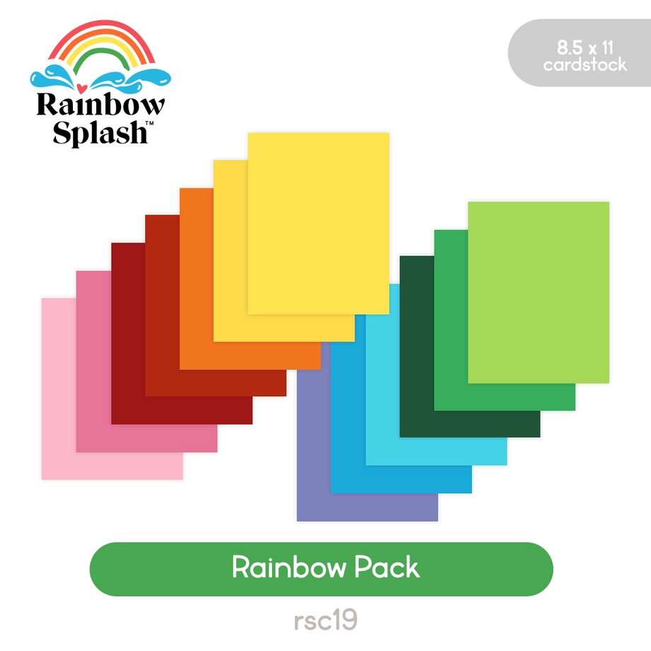 Rainbow Multi-Color Card Stock 8.5 x 11