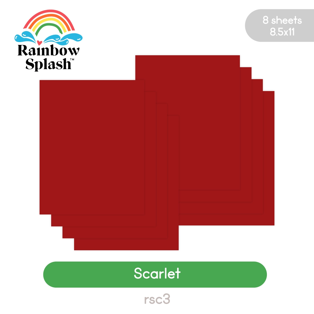 Rainbow Splash Cardstock Scarlett rsc3