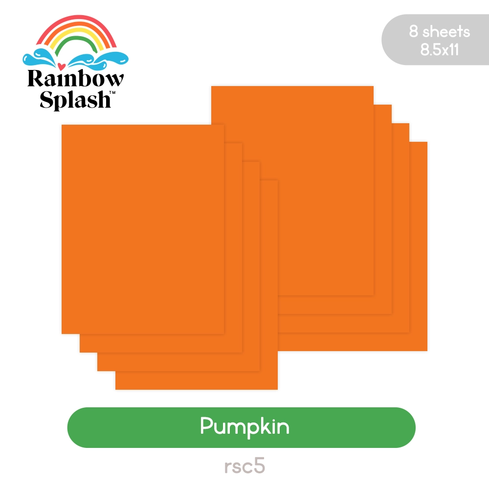 Rainbow Splash Cardstock Pumpkin rsc5