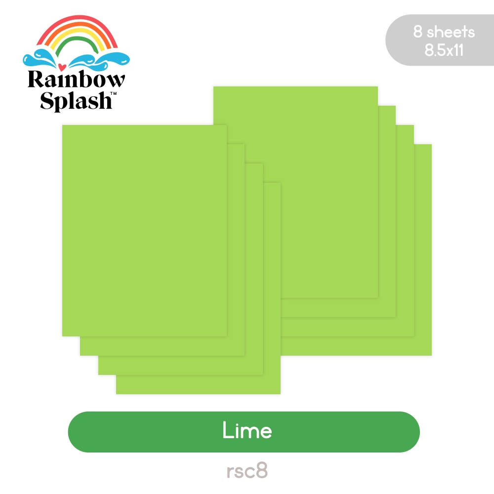 Rainbow Splash Cardstock Lime rsc8