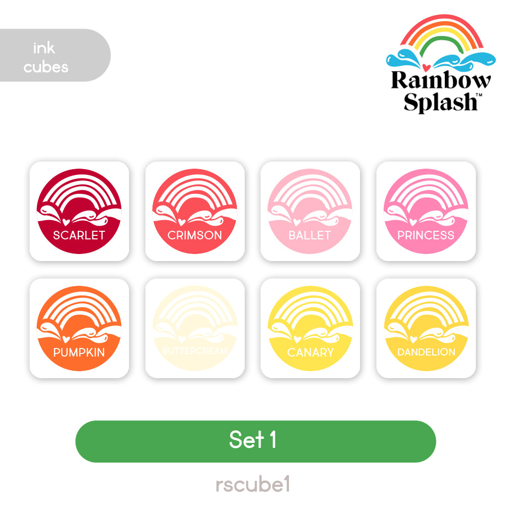 Rainbow Splash Ink Cube Set rscube1 Stamptember