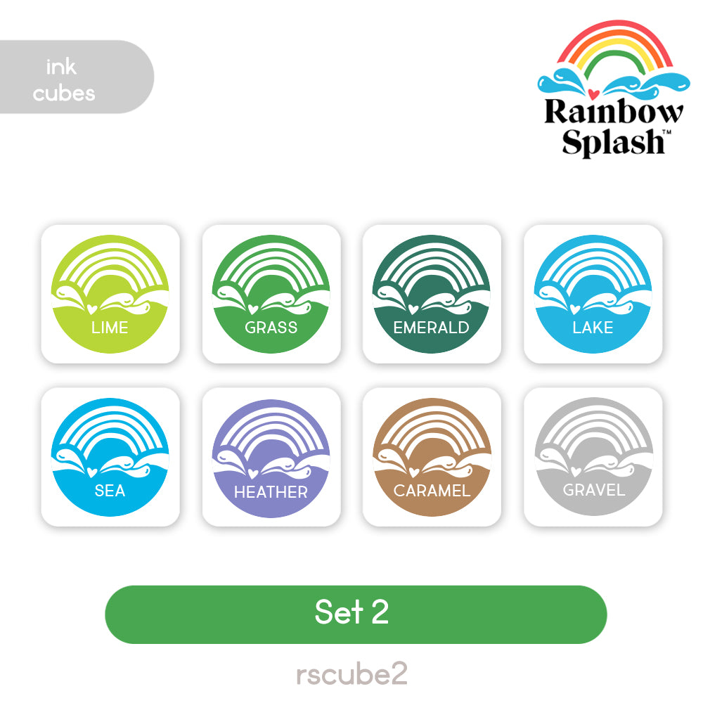Rainbow Splash Ink Cube Set rscube2 Stamptember