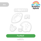 Rainbow Splash Wafer Dies Football rsd607c
