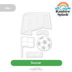 Rainbow Splash Wafer Dies Soccer rsd608c