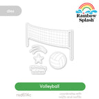 Rainbow Splash Wafer Dies Volleyball rsd614c Stamptember