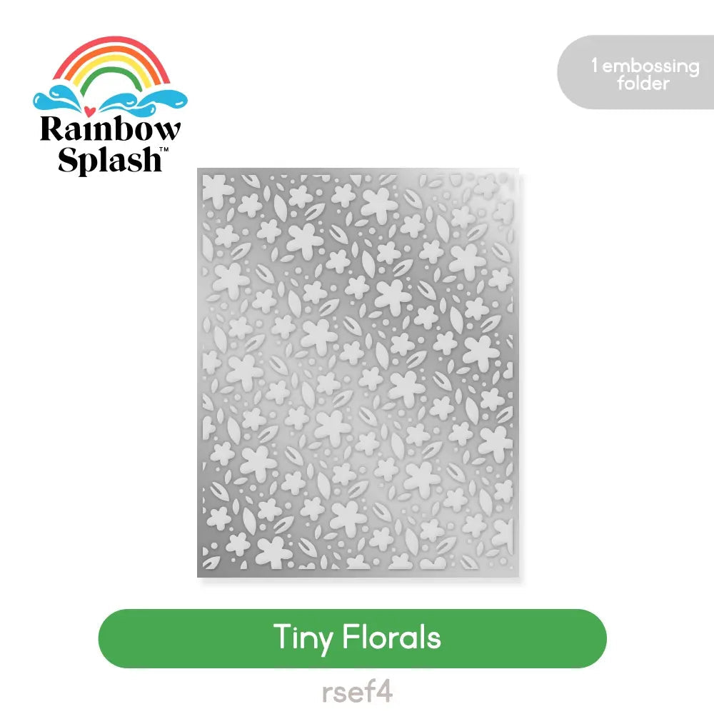 Rainbow Splash Embossing Folder Tiny Florals rsef4