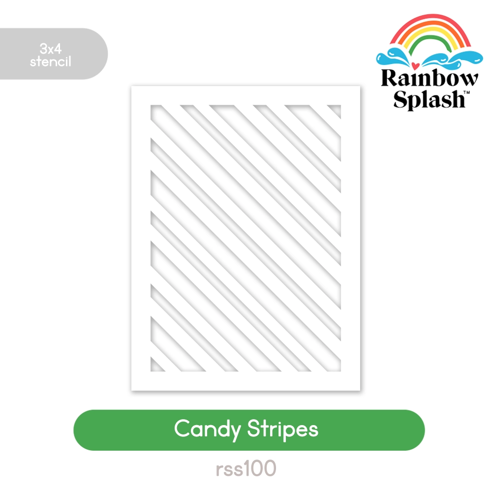 Rainbow Splash Stencil Candy Stripes rss100 Splendor