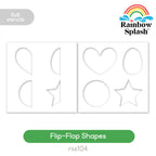 Rainbow Splash Stencil Flip Flop Shapes rss104 Splendor