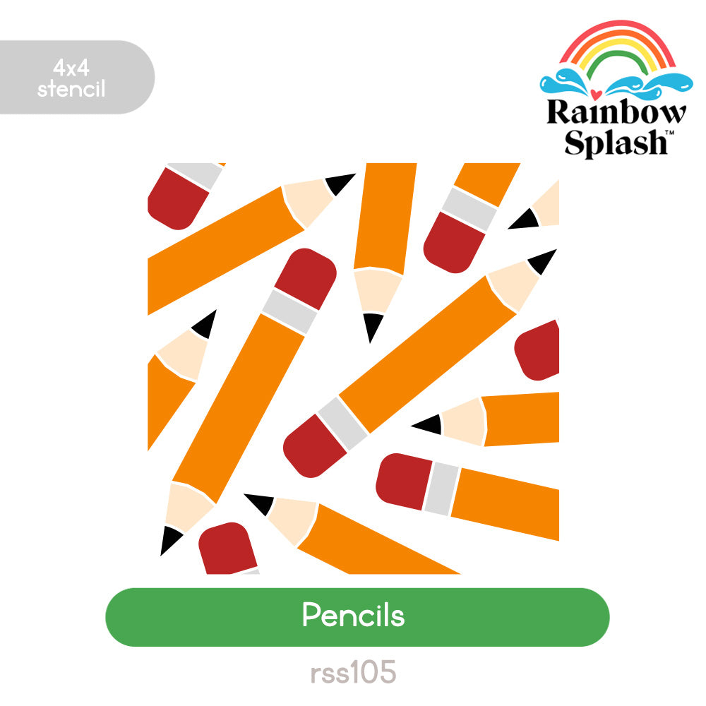 Rainbow Splash Stencil Pencils rss105