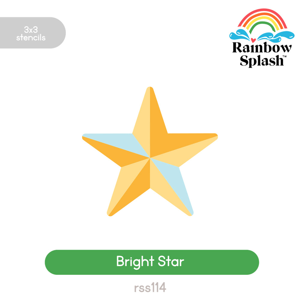 Rainbow Splash Set of 4 Stencils Bright Star rss114 Stamptember