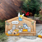 Whimsy Stamps Nativity Clear Stamps c1428 manger