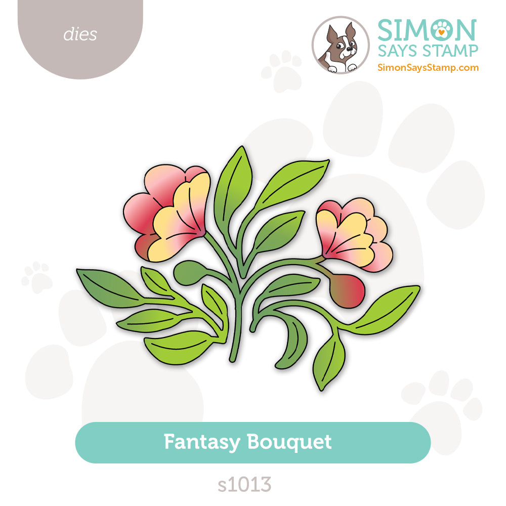 Simon Says Stamp Fantasy Bouquet Wafer Dies s1013 Happy Camper