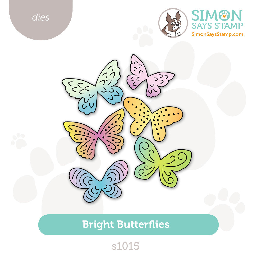 Simon Says Stamp Bright Butterflies Wafer Dies s1015 Moments in Time