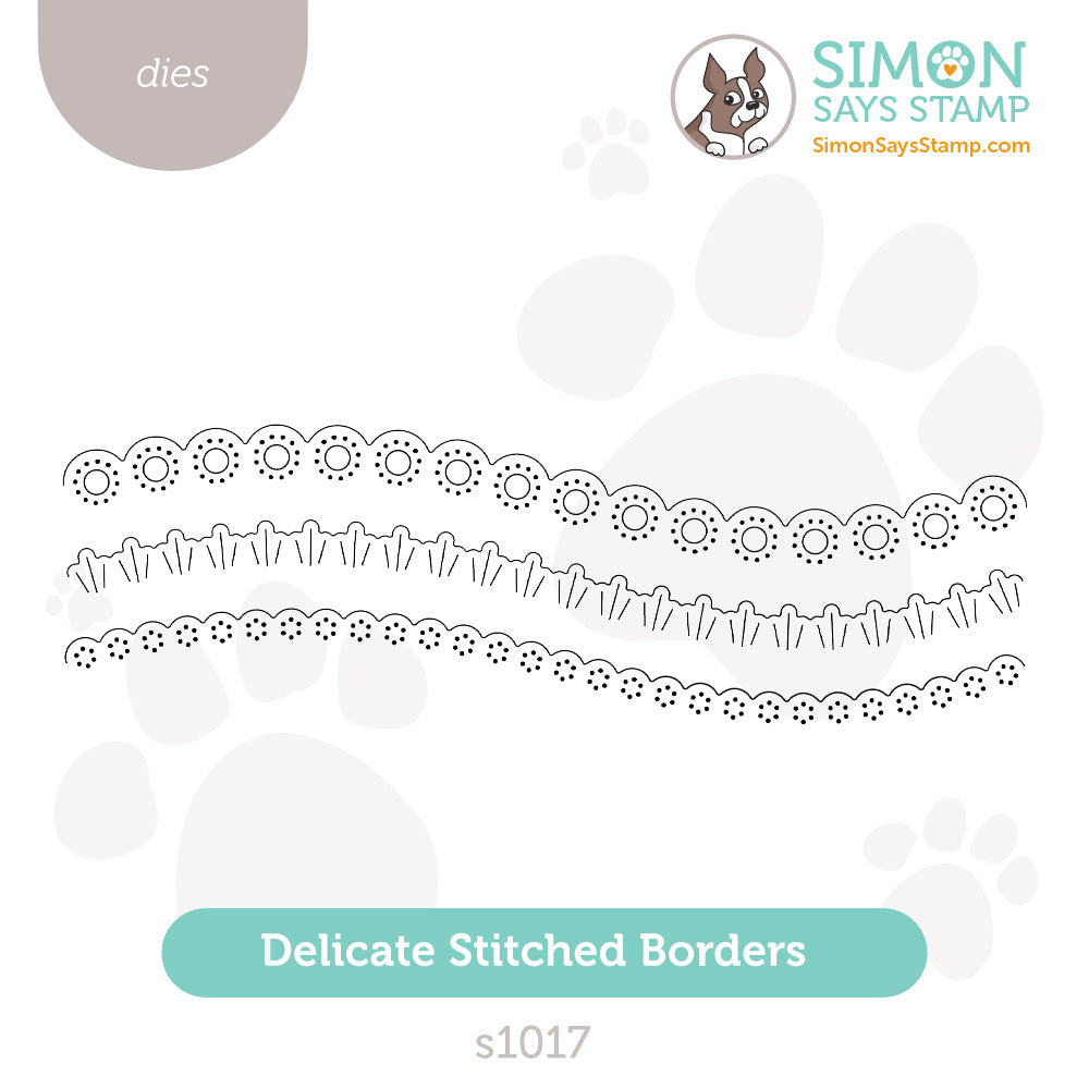 Simon Says Stamp Delicate Stitched Borders Wafer Dies s1017 Moments in Time