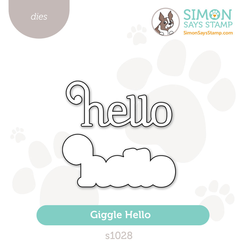 Simon Says Stamp Giggle Hello Wafer Dies s1028 Moments in Time