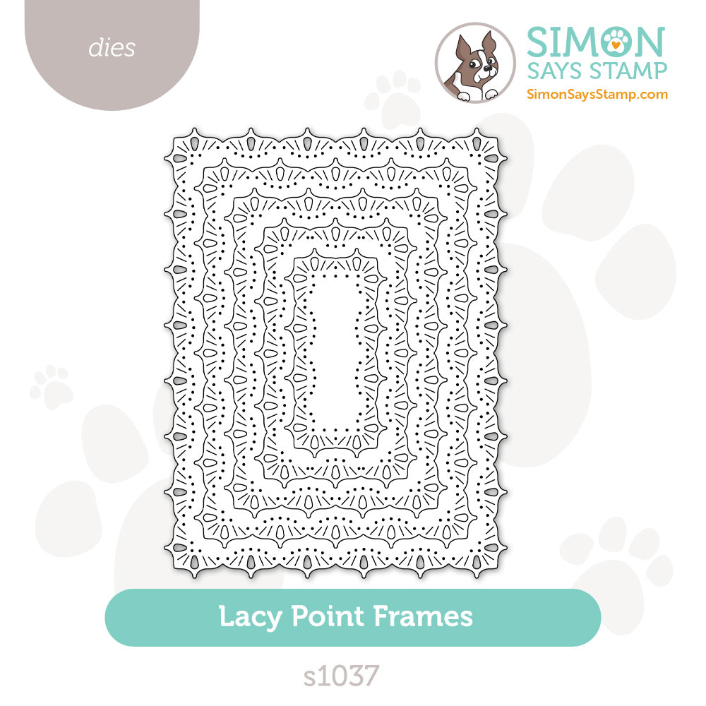 Simon Says Stamp Lacy Point Frames Wafer Dies s1037 STAMPtember