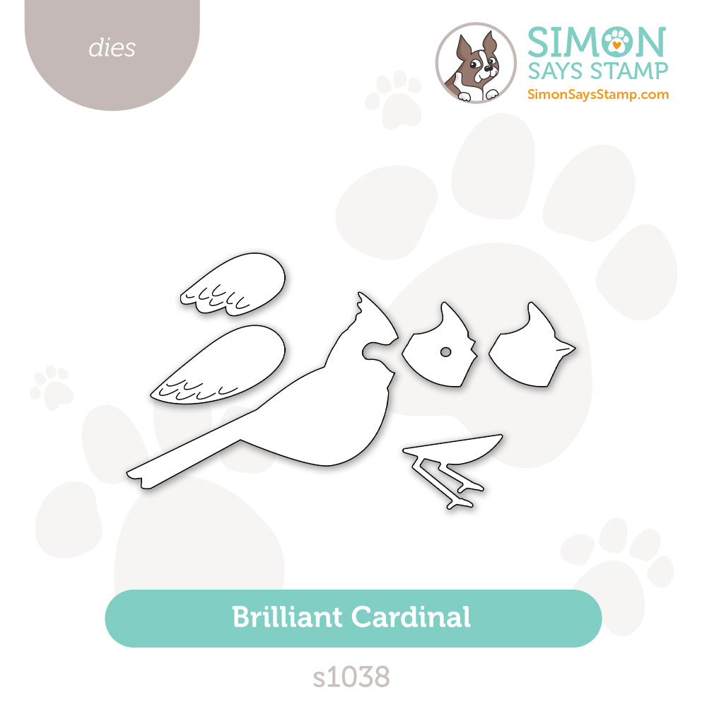 Simon Says Stamp Brilliant Cardinal Wafer Dies s1038 And Everything Nice