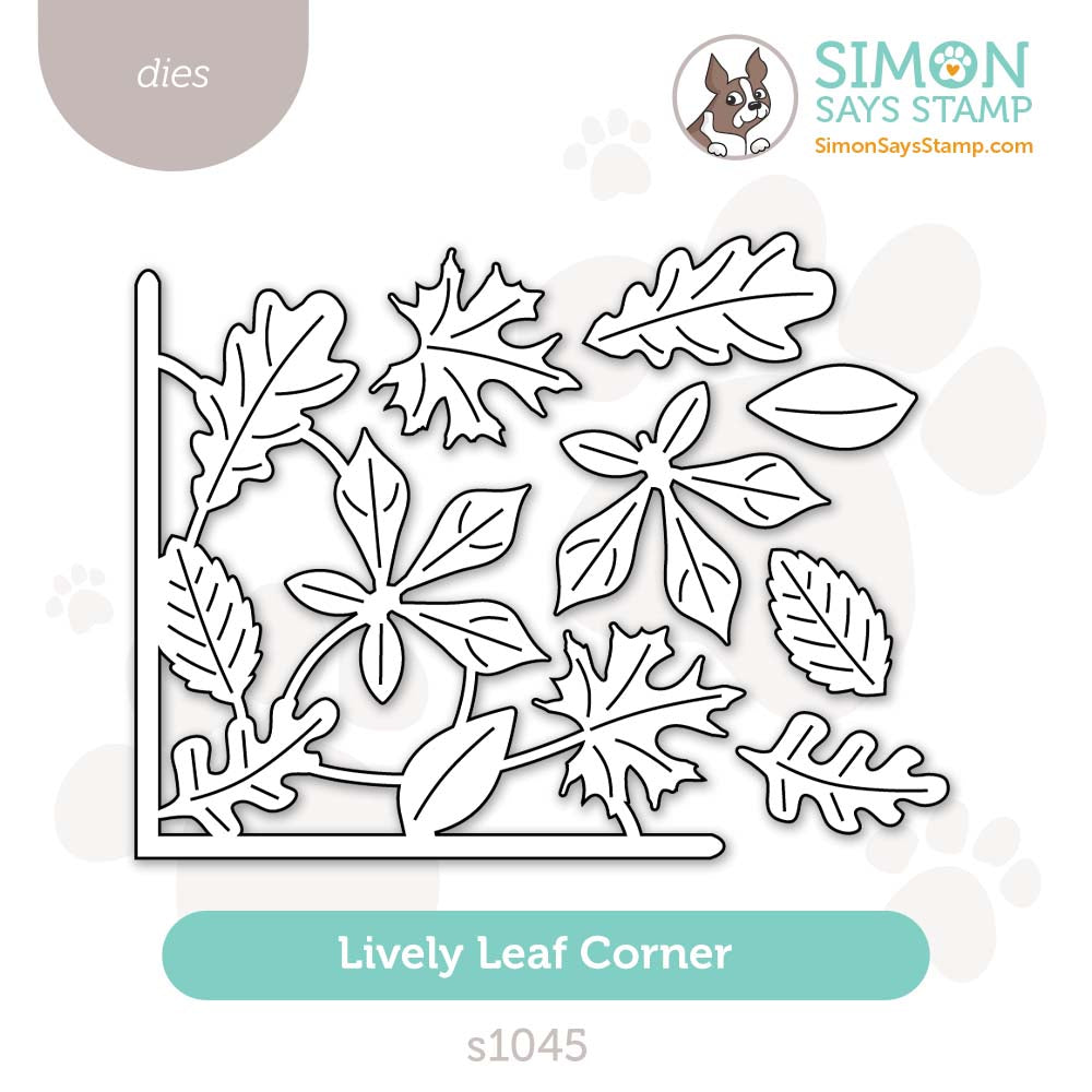 Simon Says Stamp Lively Leaf Corner Wafer Dies s1045 STAMPtember