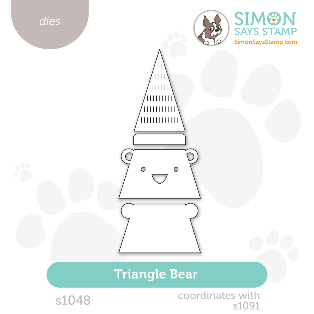 Simon Says Stamp Triangle Bear Wafer Dies s1048 And Everything Nice