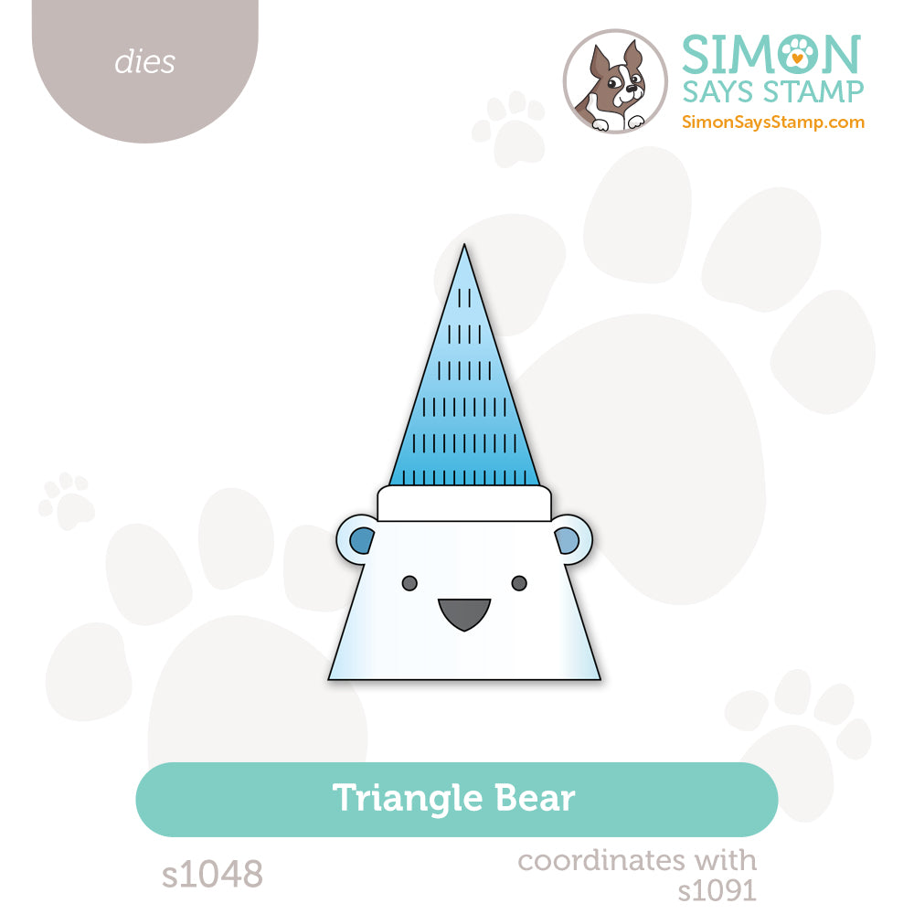 Simon Says Stamp Triangle Bear Wafer Dies s1048 And Everything Nice