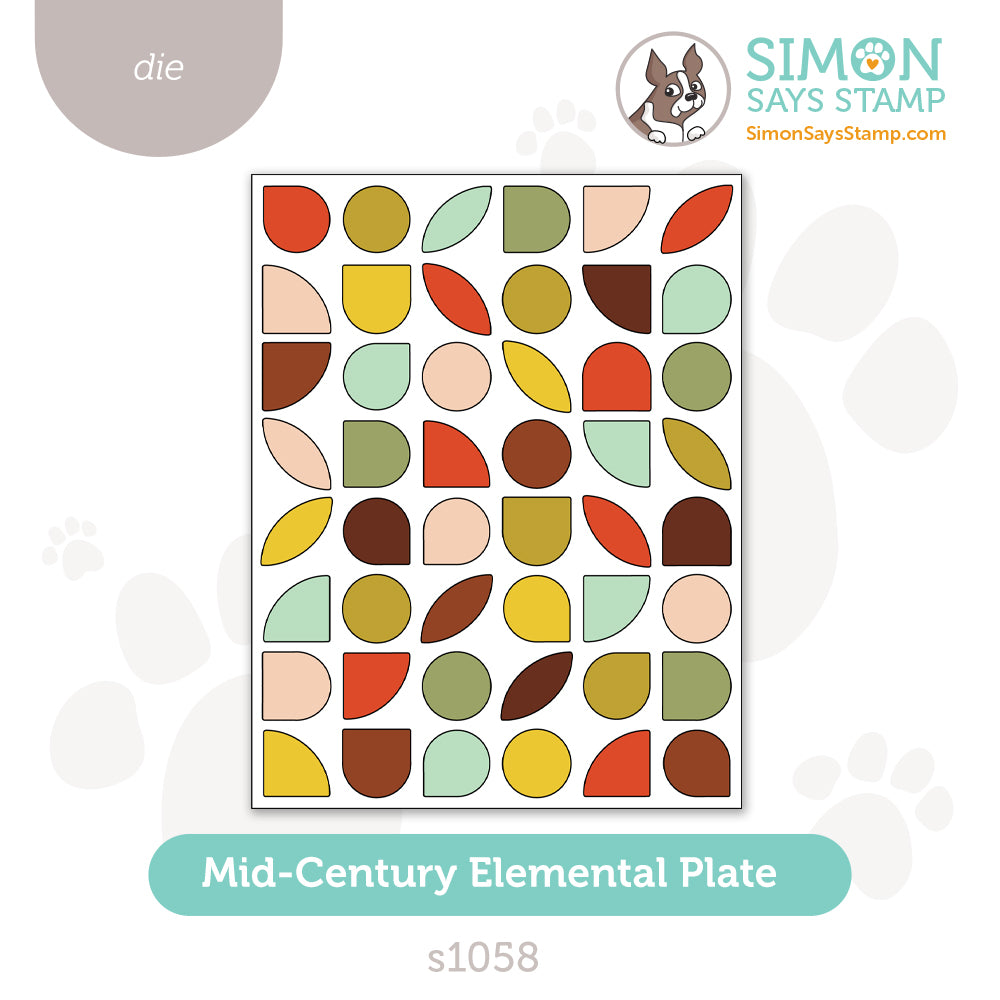 Simon Says Stamp Mid Century Elemental Plate Wafer Die s1058