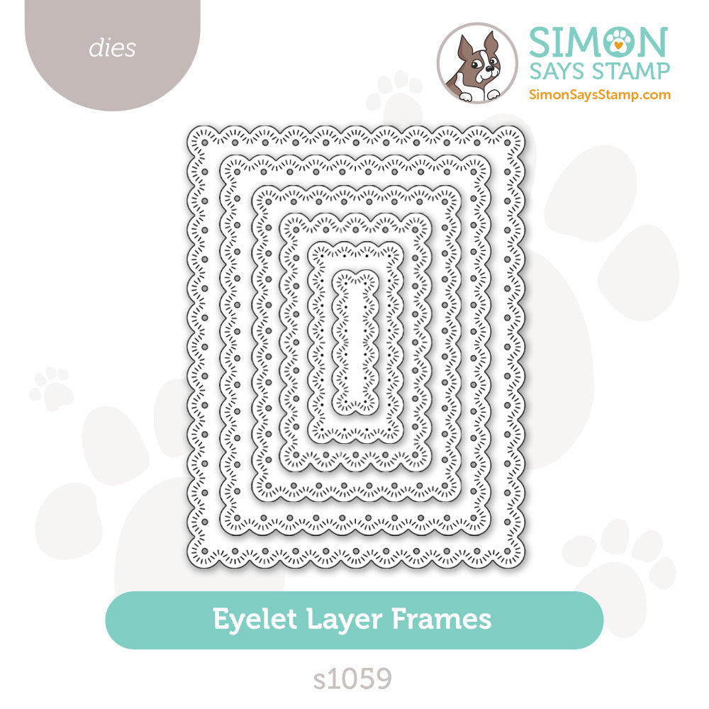 Simon Says Stamp Eyelet Layer Frames Wafer Dies s1059 DieCember