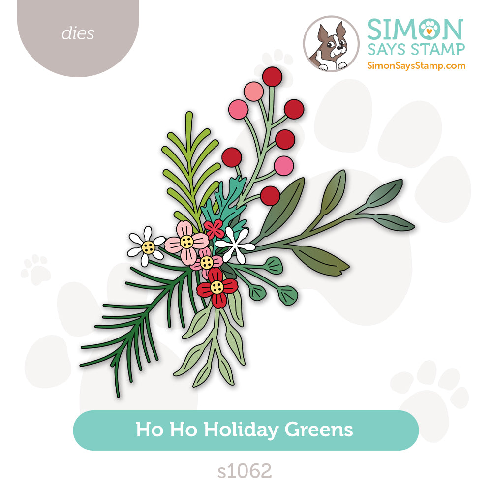 Simon Says Stamp Ho Ho Holiday Greens Wafer Die s1062 Sugar And Spice