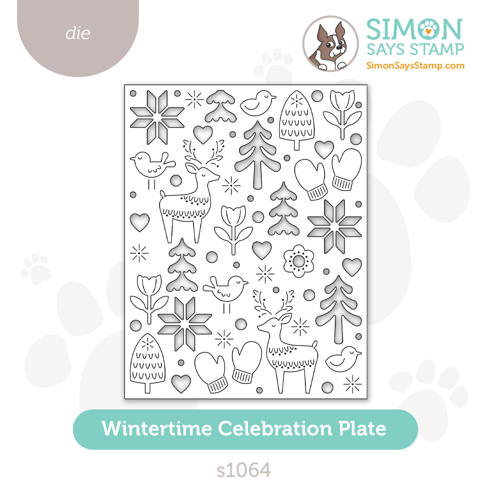 Simon Says Stamp Wintertime Celebration Plate Wafer Die s1064 Sugar And Spice