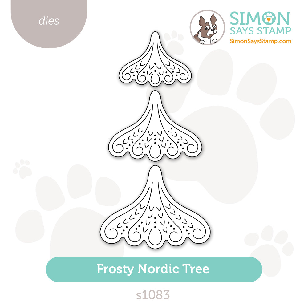 Simon Says Stamp Frosty Nordic Tree Wafer Die s1083 Sugar And Spice