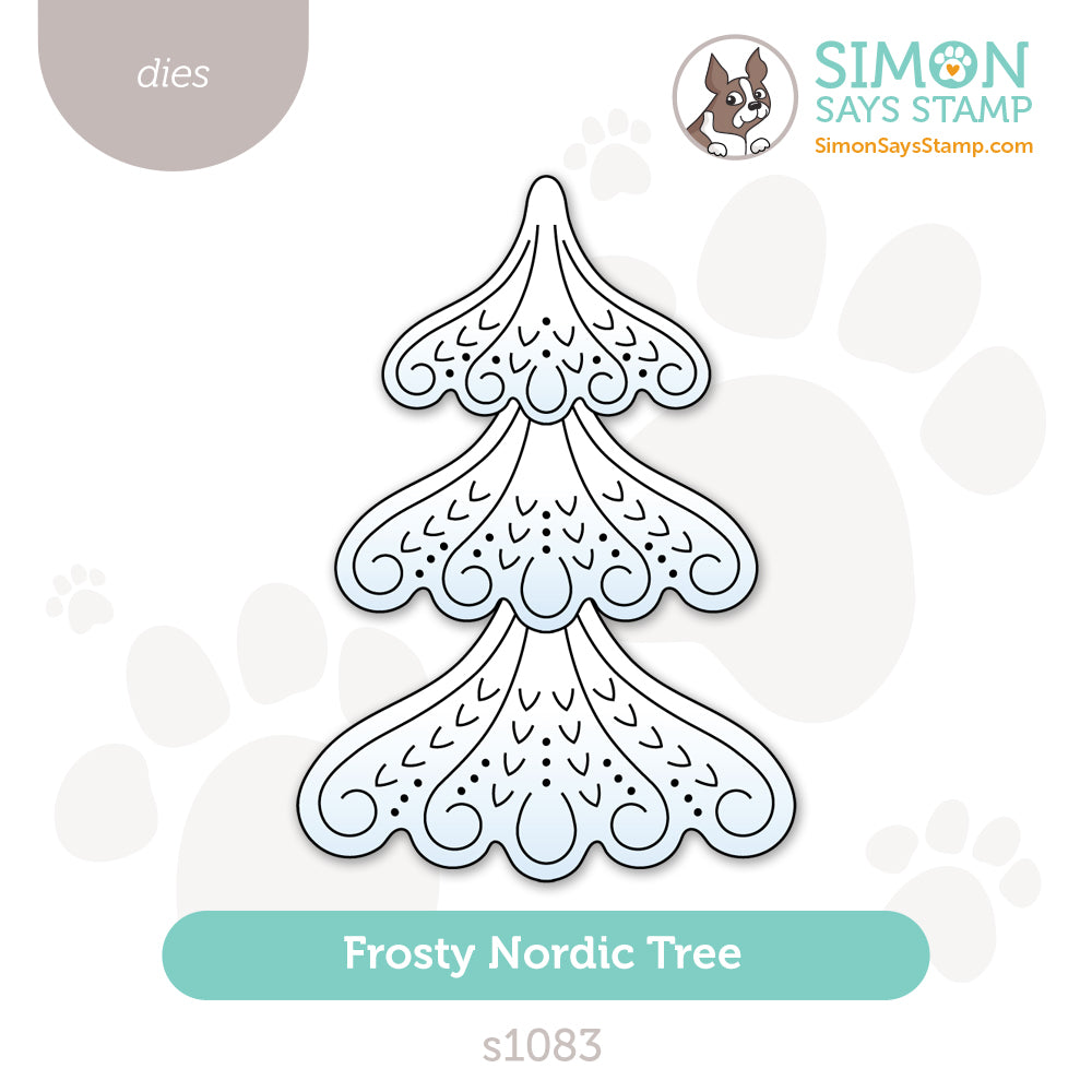 Simon Says Stamp Frosty Nordic Tree Wafer Die s1083 Sugar And Spice