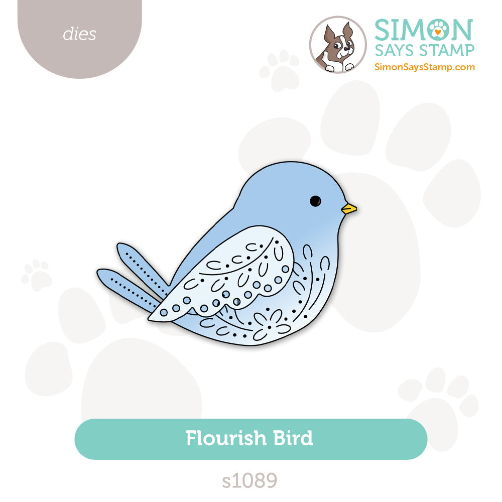 Simon Says Stamp Flourish Bird Wafer Dies s1089 DieCember