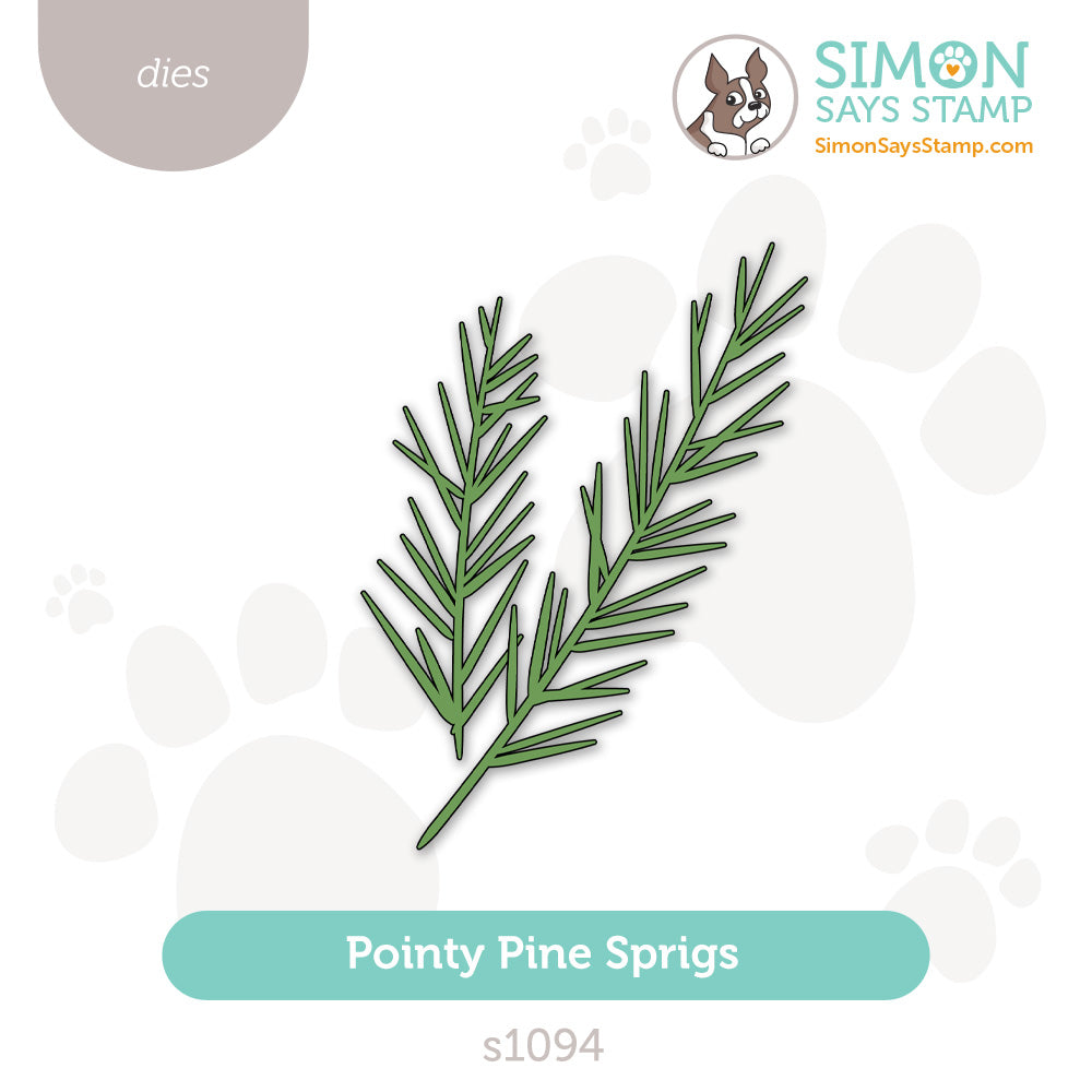 Simon Says Stamp Pointy Pine Sprigs Wafer Dies s1094 DieCember