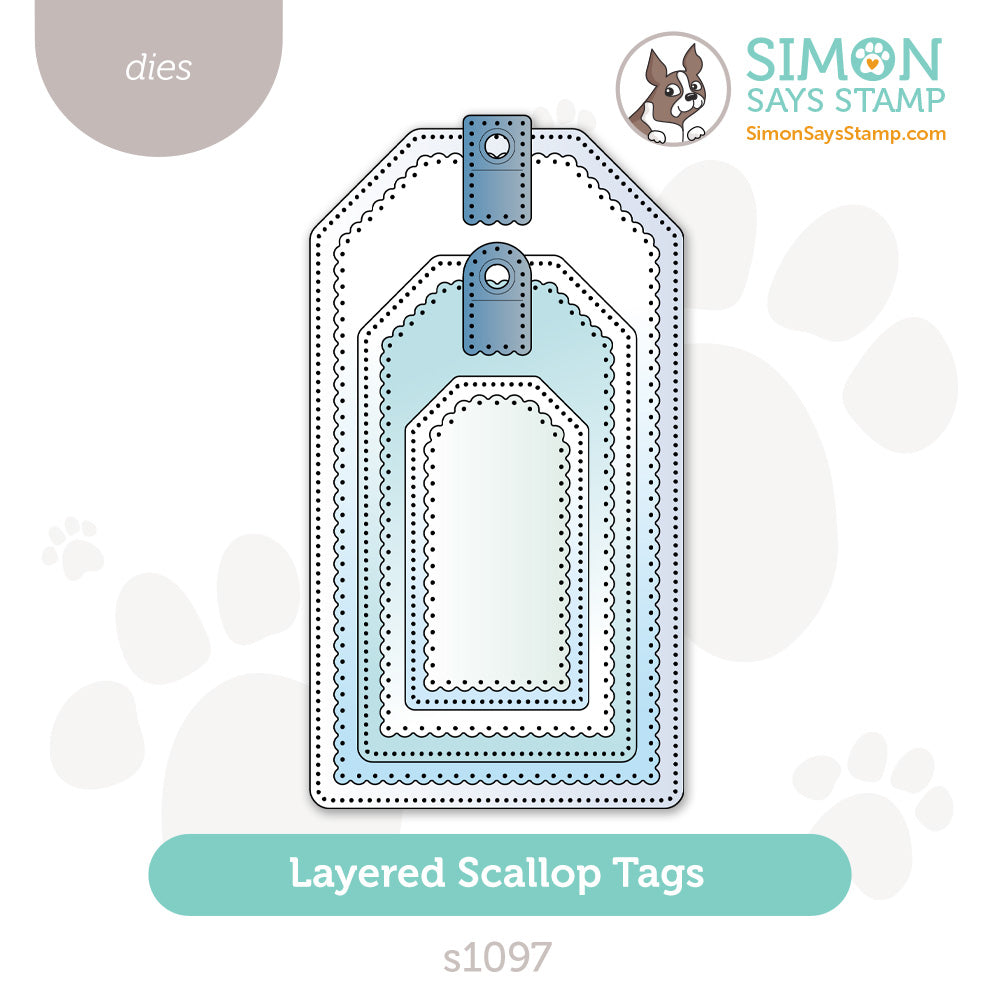 Simon Says Stamp Layered Scallop Tags Wafer Dies s1097 DieCember